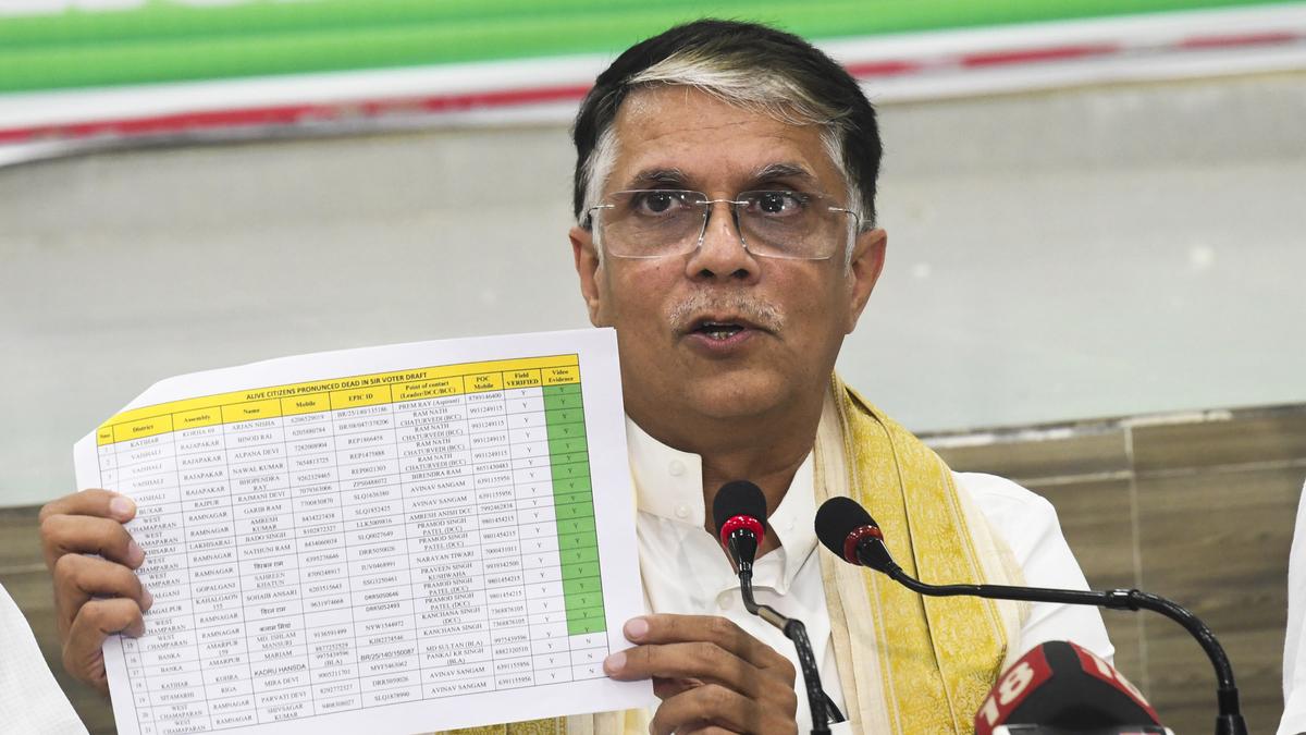Congress Criticizes Bihar’s SIR, Calls It Targeted Deletion Ahead of Elections