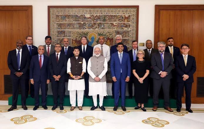 At the IMC, PM Modi praises India's digital environment and demands a worldwide framework to combat cybercrime.